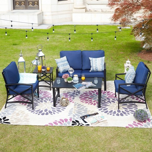 5pc Metal Loveseat Patio Conversation Set Patio Festival