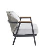 Modern Rope Back Outdoor Club Chair with Cushions and Weather-Resistant Frame for Patio Lounge -3irtyhousy - 3 of 4