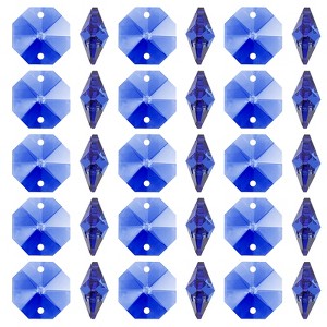 Unique Bargains Hanging Ornament DIY Craft Prisms 2 Holes Octagon Suncatchers 0.55" 100 Pcs - 1 of 4
