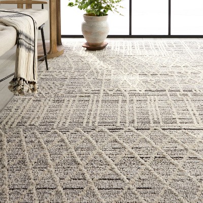 Gray Trellis Handmade Synthetic 4' x 6' Area Rug