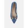Cressida Denim Horsebit Detail Ballet Flats - 4 of 4