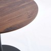 MAYEERTY 31.5"BLACK AND WALNUT Tulip Table Mid-century Pedestal Leisure Coffee Table - 3 of 4