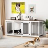 Famapy Indoor Furniture Kennel with Removable Partition Bottom Tray for 2 Dogs - 4 of 4