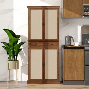 VYNXARIA Stylish 4-Door Storage Cabinet with Adjustable Shelves and Drawer - 1 of 4