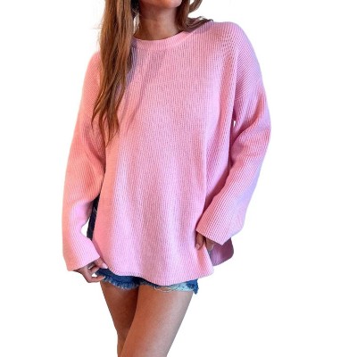 Women's Side Slit Sweater - Mimosa