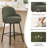 Spruce&Spring Swivel Upholstered Counter Bar Stool with Thickened Cushion, Set of 2, Moss green - 4 of 4
