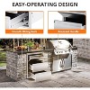 16W x 21H x 23D Inch Outdoor Kitchen Stainless Steel Double Access Drawers with Paper Towel Holder Combo for BBQ Island or Grill Station - 4 of 4