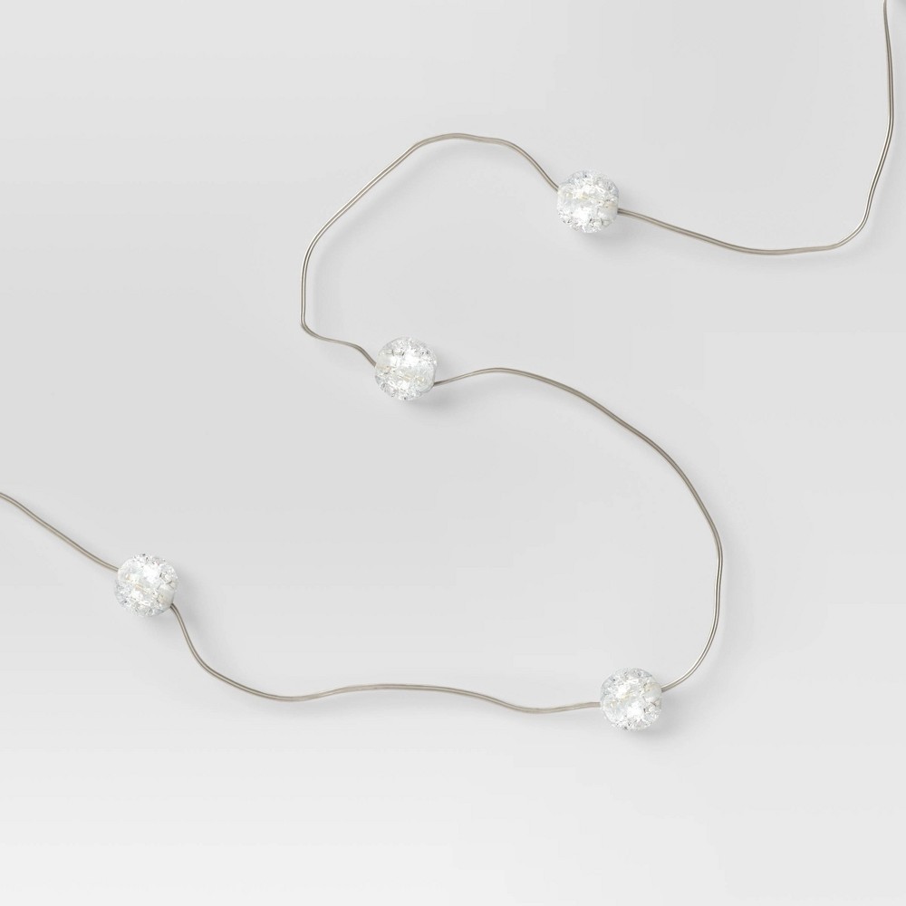 Photos - Floodlight / Street Light Cracked Orb Fairy String Lights White - Room Essentials™