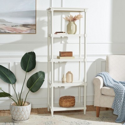 Transitional White Pine 5-Tier Spindle Bookcase