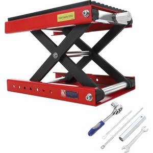 Motorcycle Lift Jack, 1200 LBS Motorcycle Stand Scissor Jack with Wide Deck & Safety Pin, Thickened Rubber Pad Dirt Bike Stand Lift for ATV, Bike - 1 of 4