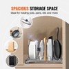 VEVOR Pan and Pot Rack, Expandable Pull Out Under Cabinet Organizer, Cookie Sheet Baking Pans tray Organization, Adjustable Wire Dividers - 3 of 4