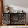 SinCiDo Farmhouse 60"Dressing Table with Sliding Barn Door and 4 Drawers,Drawer Cabinet Living Room,Bedroom,Coffee Bar - 2 of 4