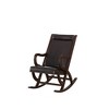 Wood and Synthetic Leather Rocking Chair with Tight Back and Seat Cushions, Nail-Head Trim and Full Foam Seat - 2 of 4