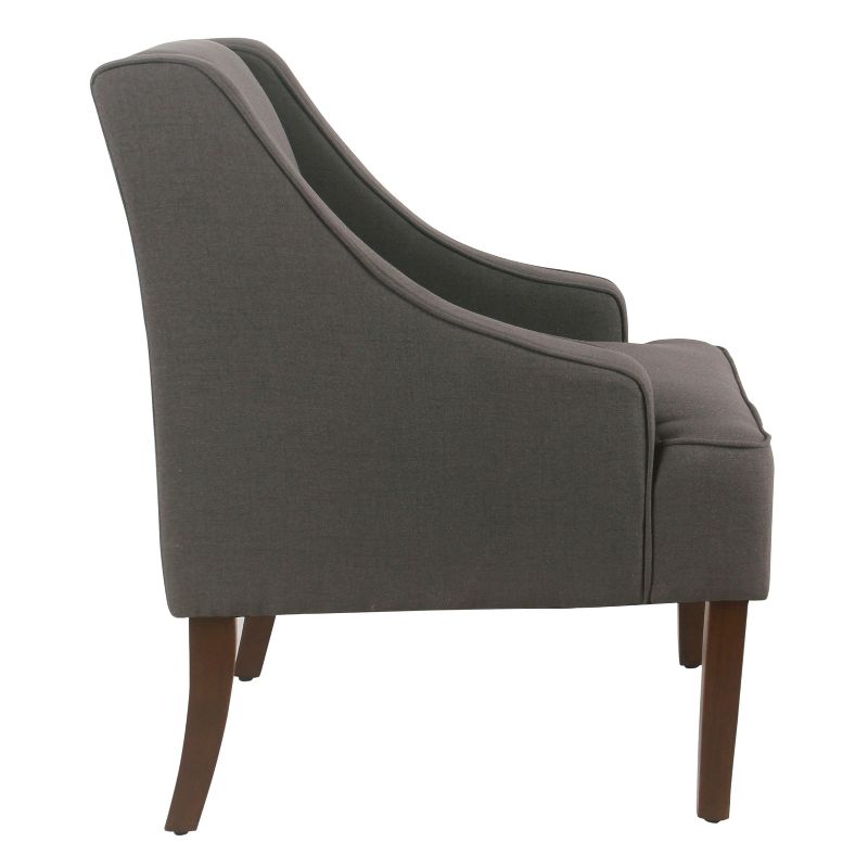 Classic Solid Swoop Arm Accent Chair - Homepop, 3 of 10