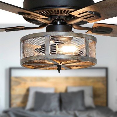 52" Oil Rubbed Bronze WiFi Smart Ceiling Fan with LED Light