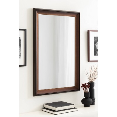 Gotley 24x36 Bronze Rectangular Wall Mirror with Scooped Frame
