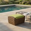 Covers&All Pelican Cove Ottoman with Water Hyacinth Wicker and Sunbrella Cushion, 30 in L x 20 in W x 15 in H - 3 of 4