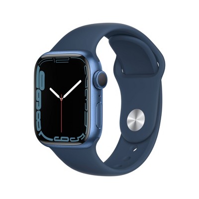 Apple Watch Series 7 GPS, 41mm Blue Aluminum Case with Abyss Blue Sport Band