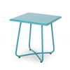 18inch Side Table, Small Coffee Square Table Terrace Wrought Iron Side Table With X-shape Base For Living Room Bedroom Dining Room Decoration - 3 of 4
