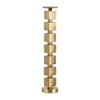 Modern Metal Pillar Candle Holder - Aluminum Taper Candle Stand with Square Design - Elegant Home & Office Decor for Living Room, Bedroom 24" Gold - 3 of 4