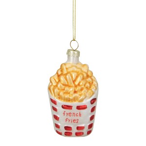 Northlight 3.25" Golden Yellow, Red, and White French Fries Glass Christmas Ornament - 1 of 4