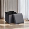SONGMICS Storage Ottoman Bench Leather Ottoman with Storage - 2 of 4