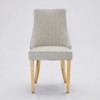 SKRAN Dining Chairs Channel Kitchen Dinner Chair Comfy Upholstered Accent Chair for Dining Room with Curved Solid Wood Legs,Set of 2 - 4 of 4