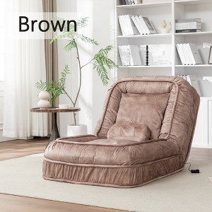 Hrinhom 70.5"W Adjustable Sofa Bed with Massage Pillows - 1 of 4