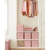 SONGMICS Storage Cubes Non-Woven Fabric Bins with Double Handles Set of 6 Closet Organizers for Shelves Foldable for Clothes - 2 of 4