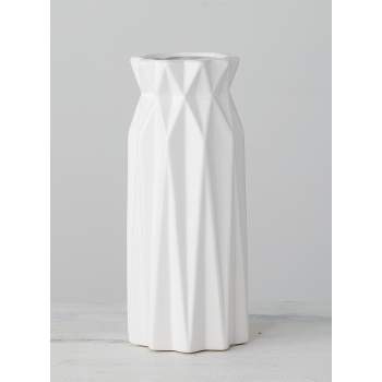 Sullivans Origami White Decorative Vase