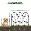 5 Panels Decorative Garden Fence Metal Wrought Iron Railings Fencing Outdoor Rustproof Landscape Border Animal Barrier - 2 of 4