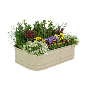 Vego Garden 6-in-1 Modular Rectangular Metal Outdoor Raised Garden Bed Kit 42"x60"x17" - 1 of 4