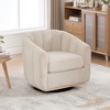 Lycvki 32.28 in.W 360° Swivel Chair with Chenille Cushioned and Metal Base - 2 of 4