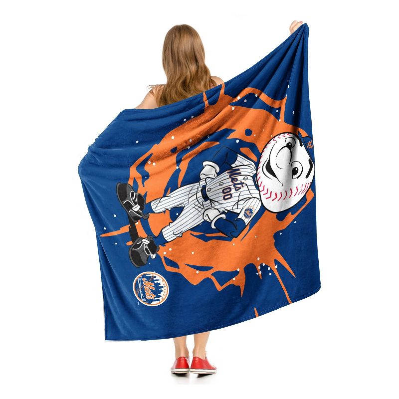 50&#34;x60&#34; MLB New York Mets Mascot Silk Touch Throw Blanket, 4 of 6
