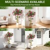 Large Fake Pink Flowers Potted, Pink Artificial Bougainvillea Tree in Pot, Wedding Decor Artificial Flowers for Outdoors Indoors Faux Plant - 3 of 4