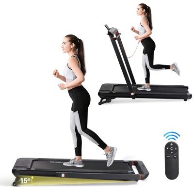 Garvee 2-in-1 Walking Pad with 15% Auto Incline and Handle Bar,LED Display,Foldable Treadmill,7.5 MPH Max,2.5HP Portable Walking Treadmill for Home