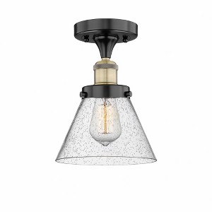 Cone - 1 Light Semi-Flush Mount In Industrial Style-9.75 Inches Tall and 7.75 Inches Wide - 1 of 1