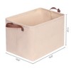 Unique Bargains Fabric Organizing Closet Storage Storage Cube with Handles 1 Pc - 4 of 4