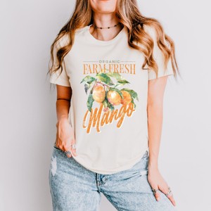 Simply Sage Market Farm Fresh Mango Watercolor Short Sleeve Tee - 1 of 4