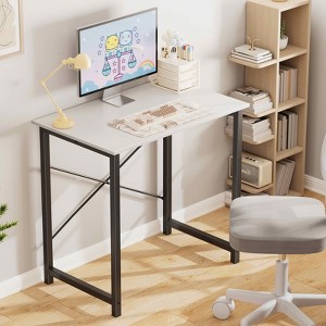 MAYEERTY Home Office Computer Desk Simple Style Study Work Table X Shaped Reinforcement - 1 of 3