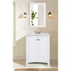 Elegant Lighting Aqua 22 In. Contemporary Furniture: Mirror In White - 2 of 4