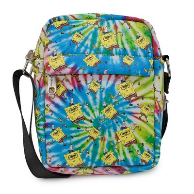 Nickelodeon Bag, Crossbody, SpongeBob SquarePants, Dancing, Tie Dye, Vegan Leather