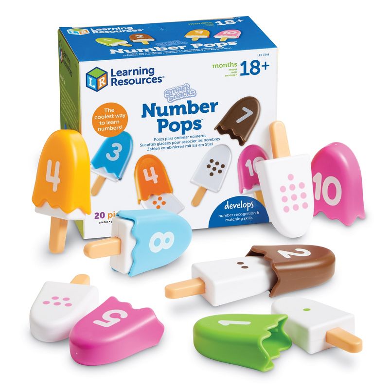 Learning Resources Smart Snacks Number Pops, Set of 10, Ages 2 +, 1 of 8