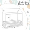 Infans Twin Size House Bed with Roof & Full-length Safety Guardrail Playhouse Bed Frame - 2 of 4