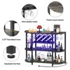 Aheaplus 47.24" Storage Wine Bottle & Glass Rack with Lights and Outlets - 2 of 4