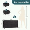 DOMETOUR Drawer Dresser for Bedroom, Fabric Storage Tower Tall Chest Organizer, Storage Cabinet Unit Bins Living Room Entryway Closet-Black - 3 of 4
