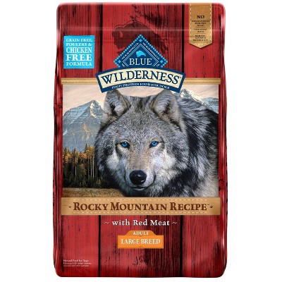 Blue Buffalo Wilderness Grain Free Rocky Mountains Recipe with Red Meat Large Breed Dry Dog Food - 22lbs