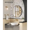 Round Mirror, Bathroom Mirror for Wall, Metal Frame, Easy to Install Ink Black - 4 of 4