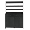 RISOKEYS 51.2''Minimalist Four-Door Shoe Cabinet with Coat Rack,3 Drawers & 8 Shelves,Metal hooks and handles for Hallway,Entryway, - 4 of 4
