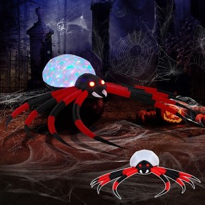 Karl Home 11.8 FT Halloween Inflatables Crawling Spider Outdoor Decorations with Rotating LED Lights - 1 of 4